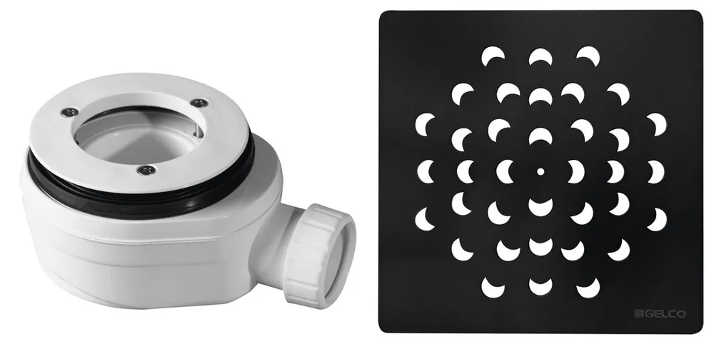 Koupit Online Gelco Vaničkový sifon, průměr otvoru 90 mm, DN40, krytka černá KSM104B-SN90