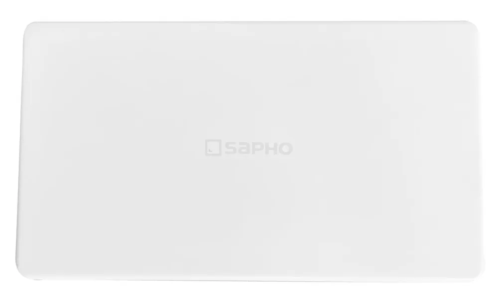 Autentický Kryt odpadu 144x82mm, logo SAPHO, litý mramor, bílá ND-55032-1