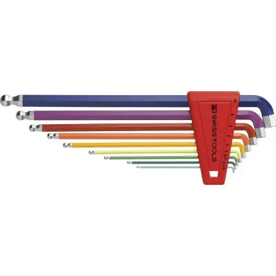 Winkelschraubendreher- Satz im Kunststoffhalter9-teilig 1,5-10mm 100GradRainbow PB Swiss Tools PB 2212.LH-10 RB Bezpečná Platba