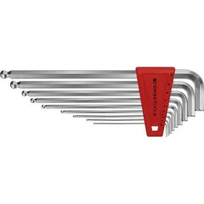Finální Výprodej Sada inbusových klíčů v plastovém držáku, 9 ks 1,5 - 10 mm, dlouhé s kulovou hlavou PB Swiss Tools PB 212.LH-10