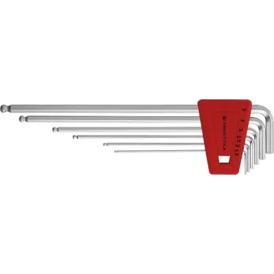 Koupit Online Sada inbusových klíčů v plastovém držáku, 6 ks 1,5 - 5 mm, dlouhých, s kulovou hlavou PB Swiss Tools PB 212.LH-5