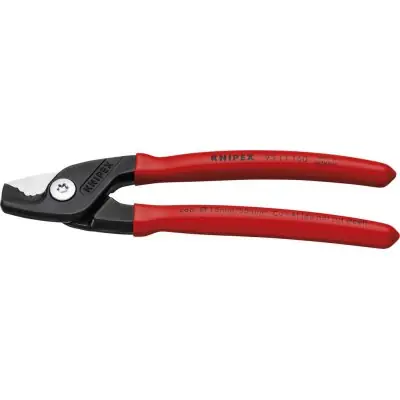 Novinka Kabelové nůžky s plastovými rukojeťmi 160 mm úzký tvar hlavy KNIPEX 95 11 160
