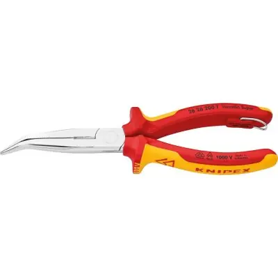 Kleště VDE s prodlouženými čelistmi 200 mm s pojistným očkem Knipex 26 26 200 T Tovární Cena