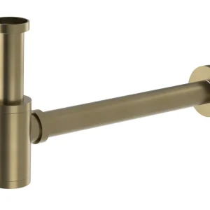 Akce Sapho Umyvadlový sifon 5/4", odpad 32mm, kulatý, zlato mat SI51G