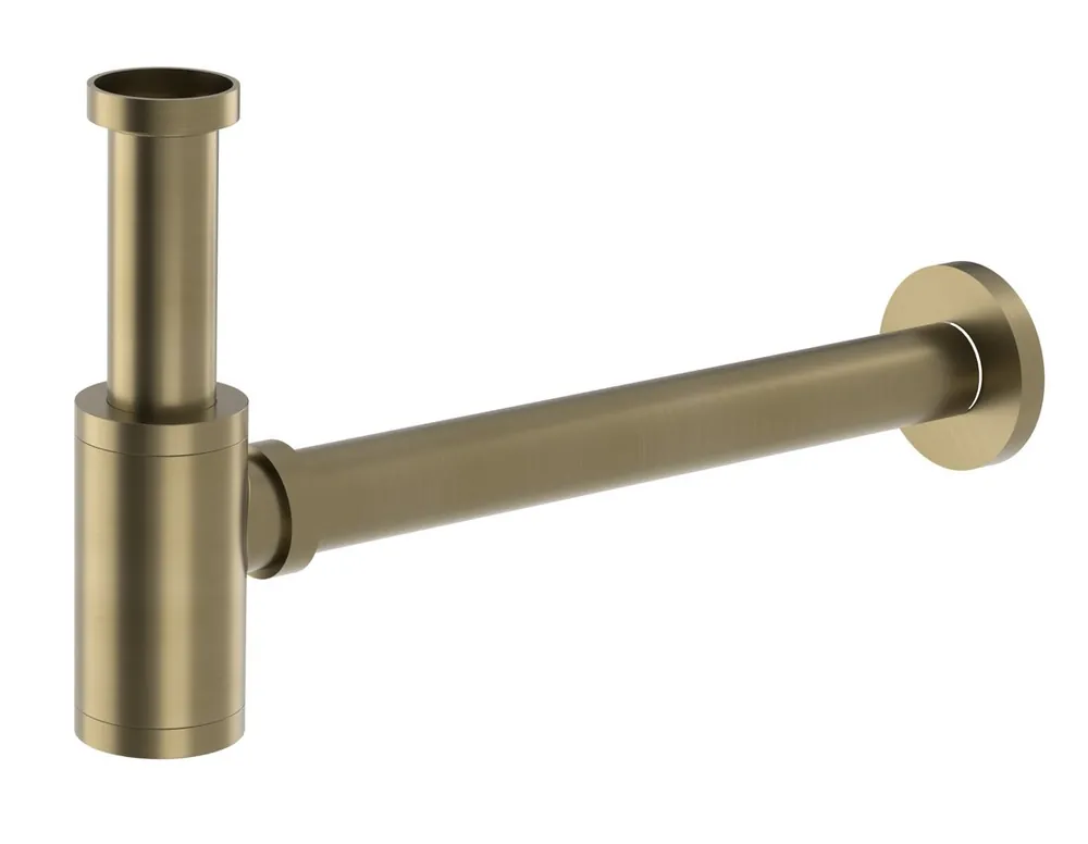 Akce Sapho Umyvadlový sifon 5/4", odpad 32mm, kulatý, zlato mat SI51G