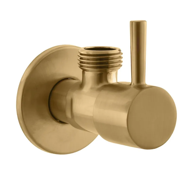 Výhodná Nabídka Sapho Rohový ventil s keramickým vrškem 1/2"x3/8", zlato mat SL029