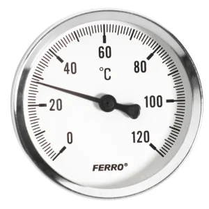 Teploměr 80mm 1/2" AXIALNÍ 0-120 T80120A Tovární Cena