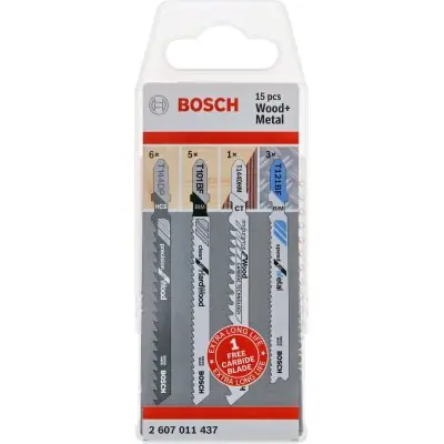 Sada pilových listů pro přímočaré pily na dřevo a kov 15 ks Bosch 2607011437 Nejlepší Volba