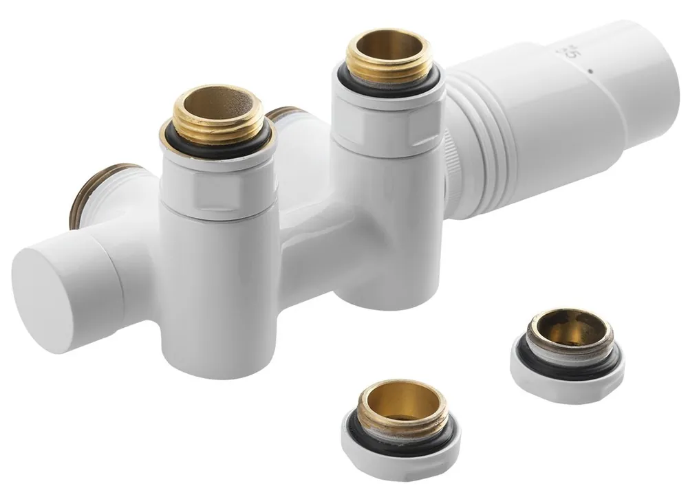 Bezpečná Platba Bruckner WICHER COMBI připojovací sada termostatická pro středové připojení 50mm, bílá 600.331.4