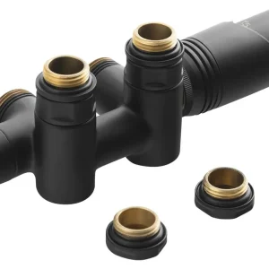 Bruckner WICHER COMBI připojovací sada termostatická pro středové připojení 50mm, černá mat 600.331.6 Nejlepší Cena
