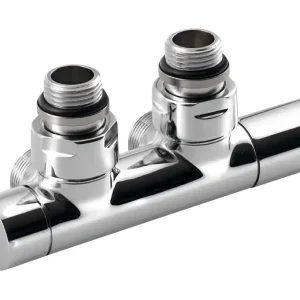 Hit Sezóny Sapho TWIN připojovací sada ventilů pro středové připojení, chrom CP401S