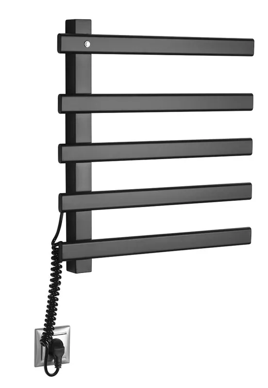 Horká Nabídka Sapho ELCOR elektrický sušák ručníků 480x520x50 mm, 63 W, černá mat EB530