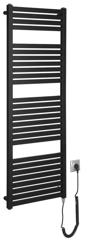 Super Cena Aqualine TONDI-E elektrické otopné těleso rovné 450x1330 mm, 500 W, černá mat DE476T