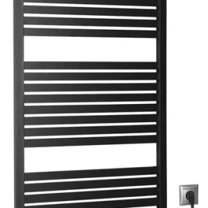 Speciální Cena Aqualine TONDI-E elektrické otopné těleso rovné 600x1330 mm, 600 W, černá mat DE486T