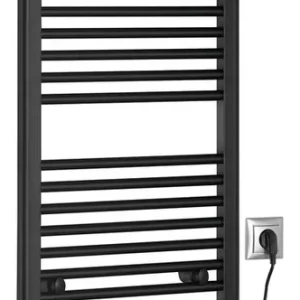 Značkový Aqualine DIRECT-E elektrické otopné těleso rovné 450x960 mm, 300 W, černá ILE94TB