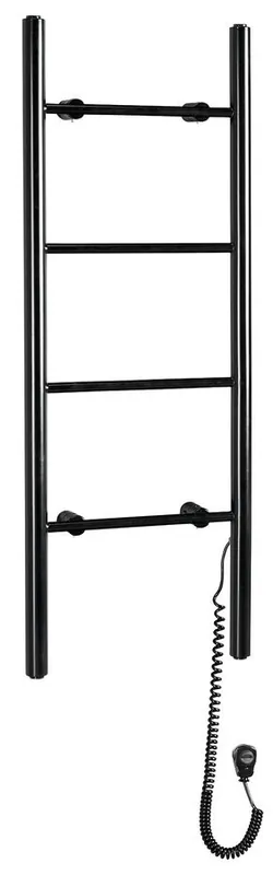 Aktuální Sapho KARBO elektrický sušák ručníků, kulatý, 400x1120mm, 87 W, černá mat KB904