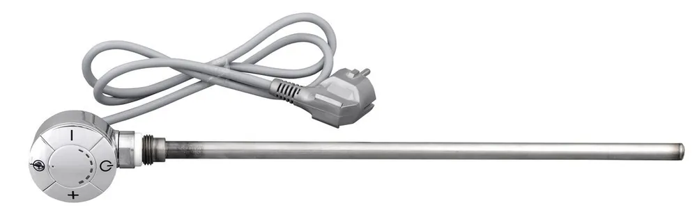 Výprodej Aqualine Elektrická topná tyč s termostatem, rovný kabel, 400 W, chrom LT67444