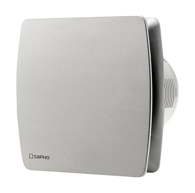 Sapho LEX koupelnový ventilátor axiální s časovačem, 15W, potrubí 100mm, nerez mat LX104 Ihned K Objednání