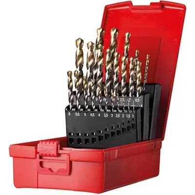 Doprava Zdarma Sada spirálových vrtáků 1-10,5 mm x0,5+KL A002 v boxu 118G, typ N 4xD 24 ks Tin Tip A095200 Dormer A095200