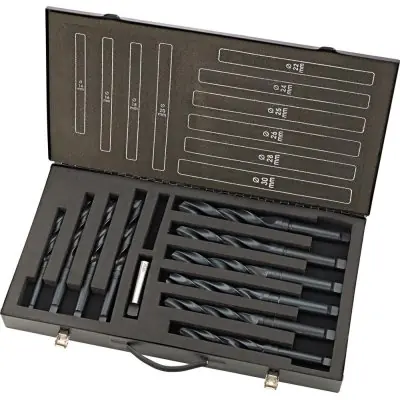 Akční Cena Sada spirálových vrtáků DIN345 HSS válcovaných 14-30 mm, 2 mm stoupání + 25 mm v kovovém kufříku FOR 4317784620611