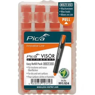 Dokud Zásoby Vydrží Sada tuhy pro Permanentní popisovač VISOR průmyslový, oranžová Pica 991/054