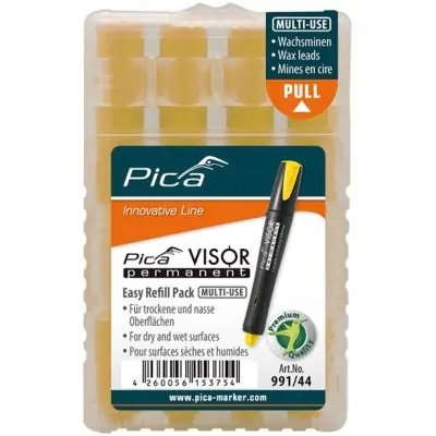 Sada tuhy pro Permanentní popisovač VISOR průmyslový, žlutá Pica 991/44 Sezónní Sleva