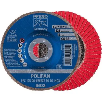 Lamelový brusný kotouč COFREEZE vypouklý 125mm K36 Pferd 67712536 Omezená Nabídka