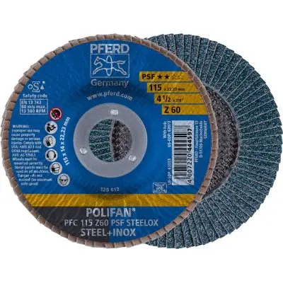 Lamelový brusný kotouč Z 60PSF rovný 115 mm K60 Pferd 67766115 Super Cena