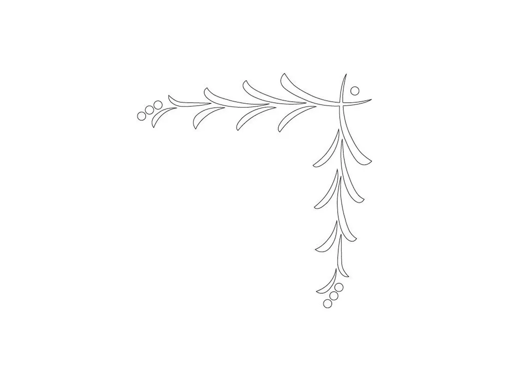 CMT Šablona na ornamenty rohové vzory FLORENTINE 120x30mm Hit Sezóny