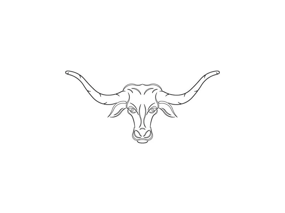 Novinka CMT Šablona na ornamenty na dvířka LONGHORN 419x194mm