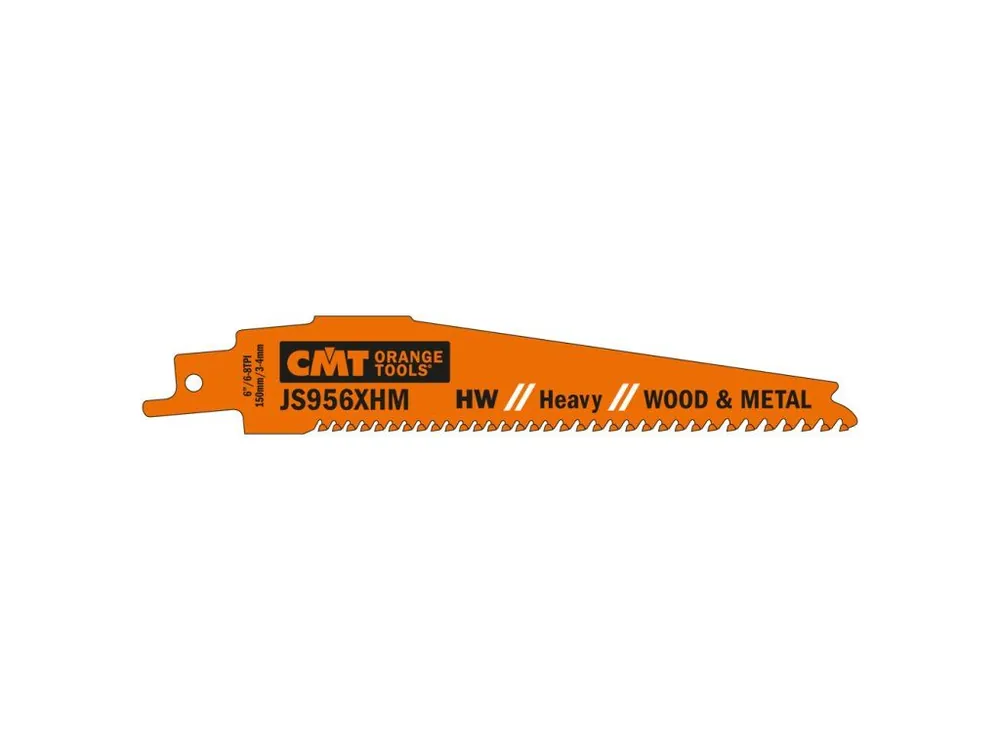 Expresní Doručení CMT Pilový plátek do pily ocasky HW Heavy Wood-Metal 956XHM - L150, I130, TPI6-8 (bal 3ks)