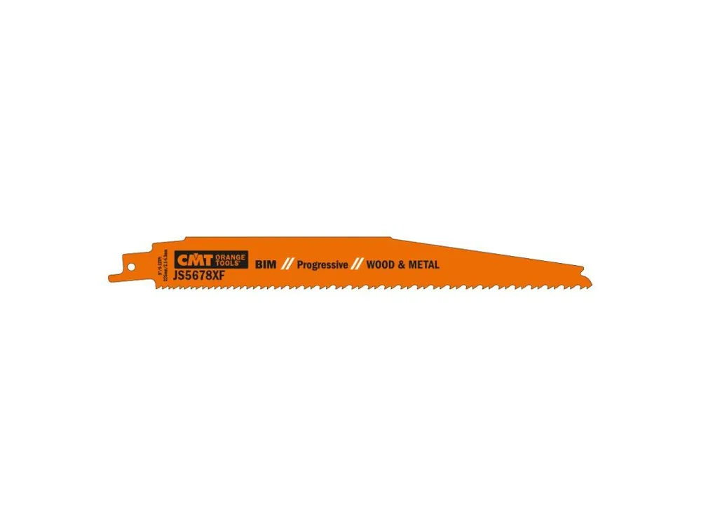 Rychlé Dodání CMT Pilový plátek do pily ocasky BIM Progressive Wood-Metal 5678XF - L225, I205, TPI6-12 (bal 5ks)