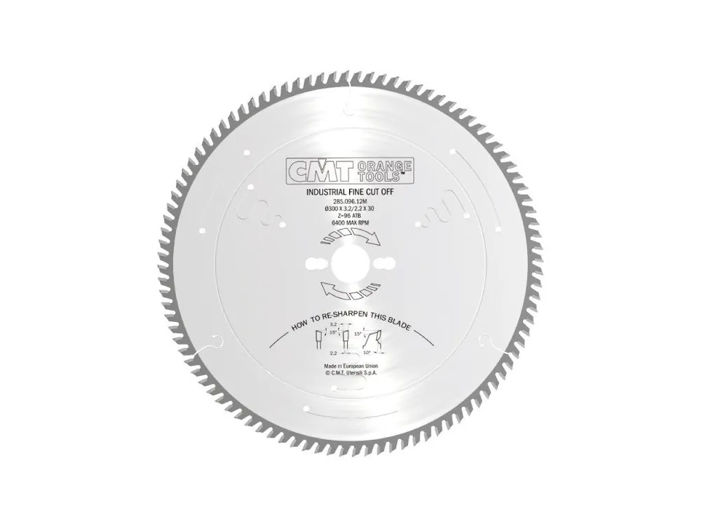 CMT Industrial Pilový kotouč pro finální příčné řezy - D305x3,2 d30 Z72 HW -5°Neg Odeslání Ihned