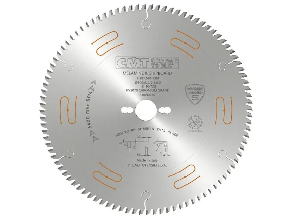 CMT CHROME Pilový kotouč na lamino, DTD a MDF - D300x3,2 d30 Z96 HW Hit Sezóny