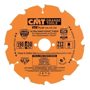 Značkový CMT ITK Diamantový pilový kotouč na cementotřískové desky - D165x1,8 d20(+15,87) Z10