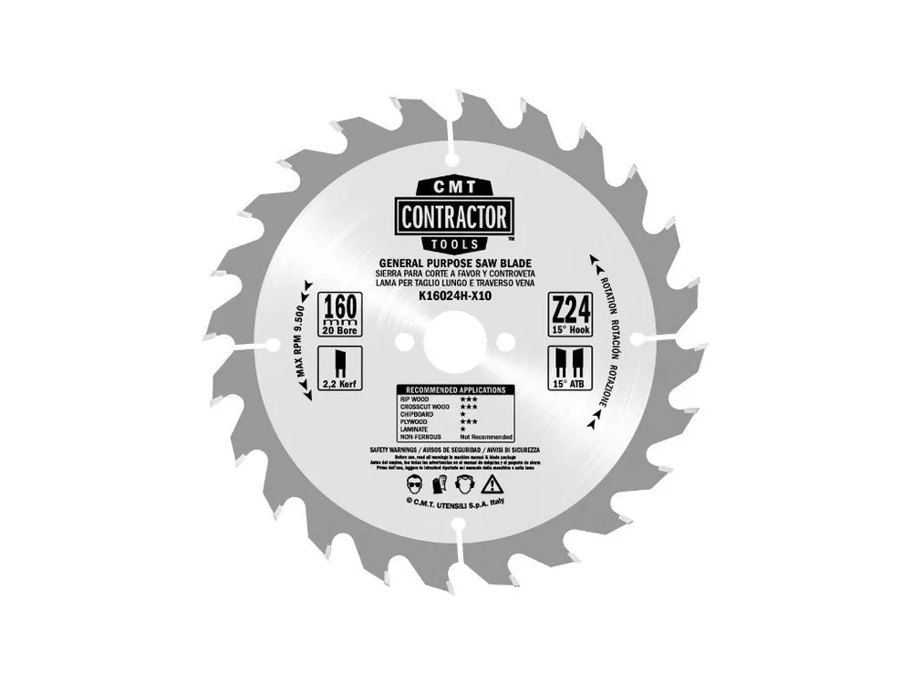 CMT Contractor Pilový kotouč na dřevo - D216x2,4 d30 Z48 HW Rychlé Dodání