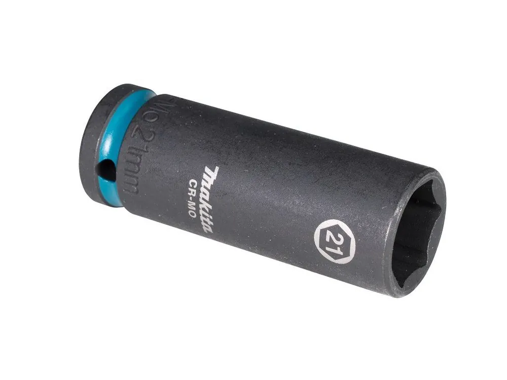 Must-Have Makita E-16508 klíč nástrčný prodloužený 1/2", čtyřhran, IMPACT BLACK, 21mm