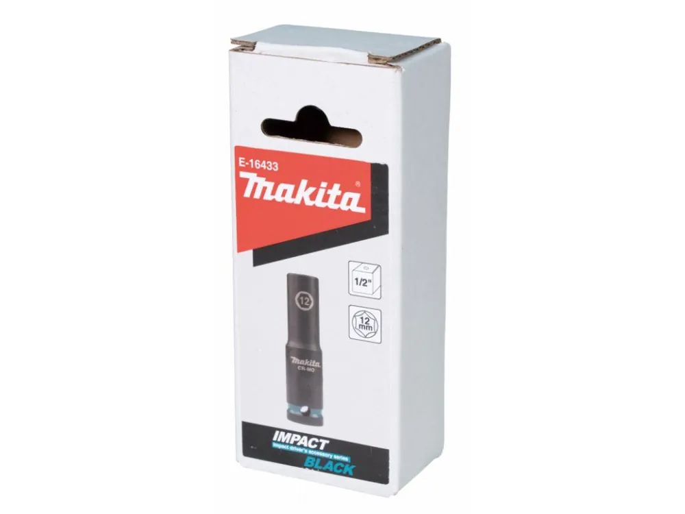 Makita E-16433 klíč nástrčný prodloužený 1/2", čtyřhran, IMPACT BLACK, 12mm Originální