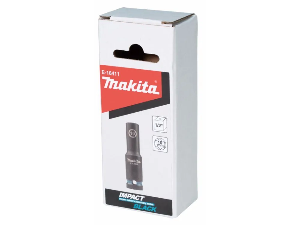 Hit Sezóny Makita E-16411 klíč nástrčný prodloužený 1/2", čtyřhran, IMPACT BLACK, 10mm