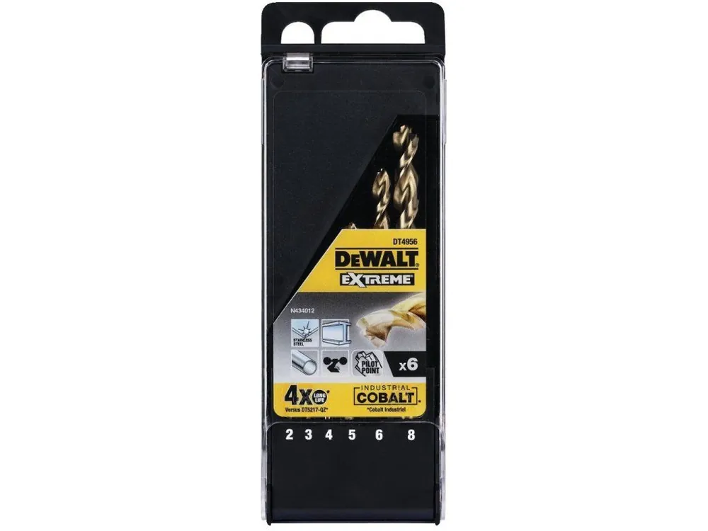 DeWalt DT4956 6dílná sada vrtáků do kovu HSS-E cobalt Novinka
