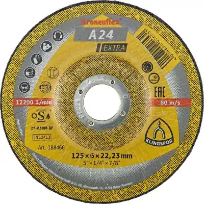Hrubovací kotouč, prohnutý A24 extra 125x6mm KLINGSPOR 188466 Akční Nabídka