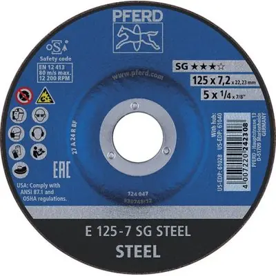Hrubovací kotouč, prohnutý A24RSG 125x4mm PFERD E125-4 A24RSG Cenový Hit