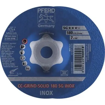 Must-Have Brusný kotouč CC-Grind Solid INOX 180 mm PFERD 64186180