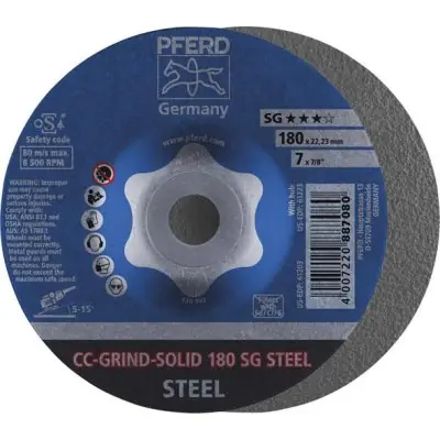 Brusný kotouč CC-Grind Solid STEEL 180 mm PFERD 64185180 Oblíbený