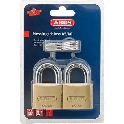 Visací zámek, mosazný Quad-Pack SB ABUS 45/40 Cenová Bomba