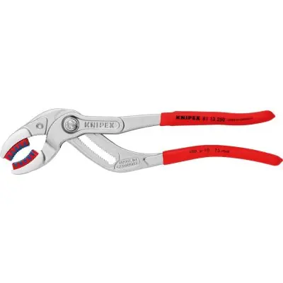 Cenová Bomba Sifonové uchopovací kleště s plastovými čelistmi chromované s plastovými návleky 250 mm KNIPEX 81 13 250