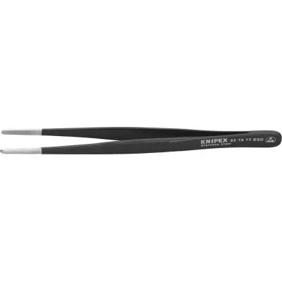 Značkový Pinzeta ESD kulatá 145 mm 3,5 mm černá KNIPEX 92 78 77 ESD