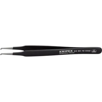 Pinzeta ESD lomená 120mm černá KNIPEX 92 08 78 ESD Omezená Nabídka