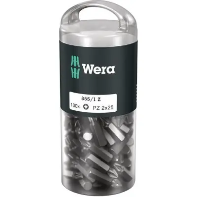 Bit 1/4" DIN3126E6,3 PZ2x25mm, balení 100 ks Wera 05072444001 Tovární Cena