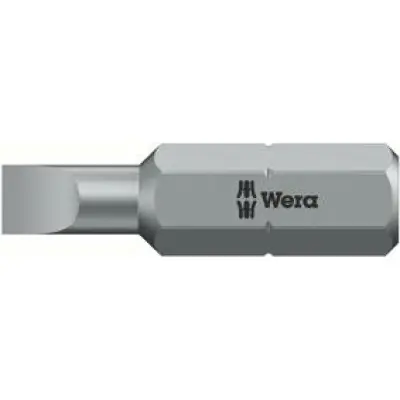 Bit tvrdý 1/4" DIN 3126 C6,3 plochý 5,5 x 0,8 x 25 mm Wera 05072057001 Tovární Cena